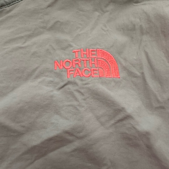 Girls neon Coral North Face Zip Up Fleece Jacket - Picture 3 of 6